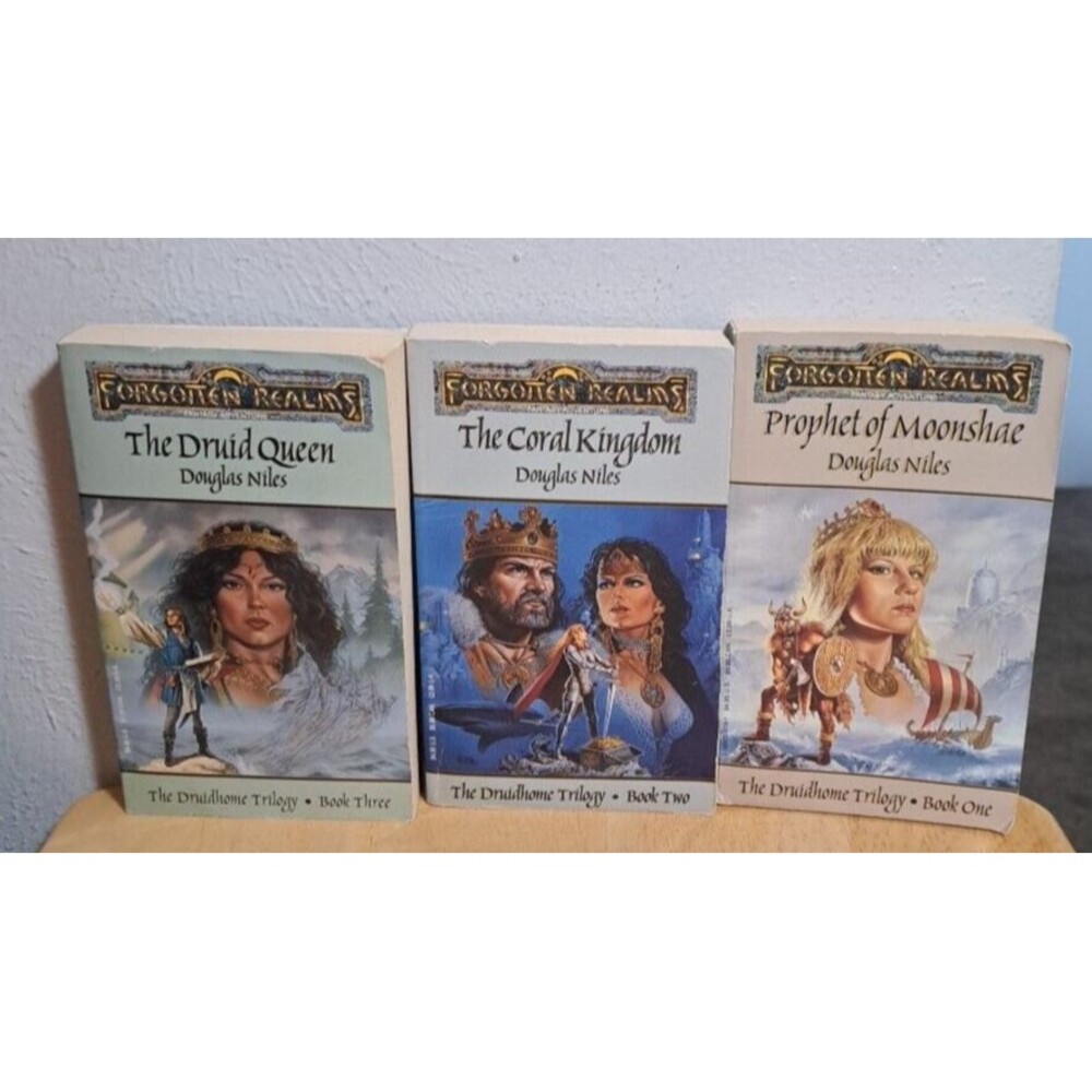3 Forgotten Realms DRUIDHOME TRILOGY Niles, Druid Queen, Coral Kingdom, Moonshae